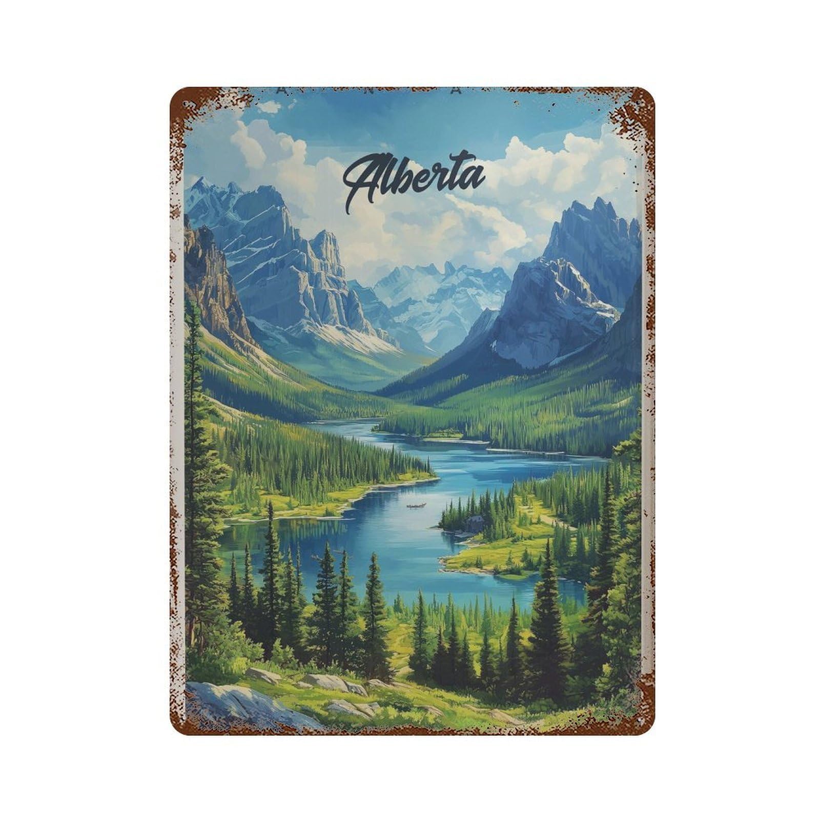 xiaoxiaoshen Banff National Park Alberta Travel Canada Wall Decor Art Metal Tin Poster Modern Home Decor Art Home Bar Shop Decorations Vintage Sign 40x30cm