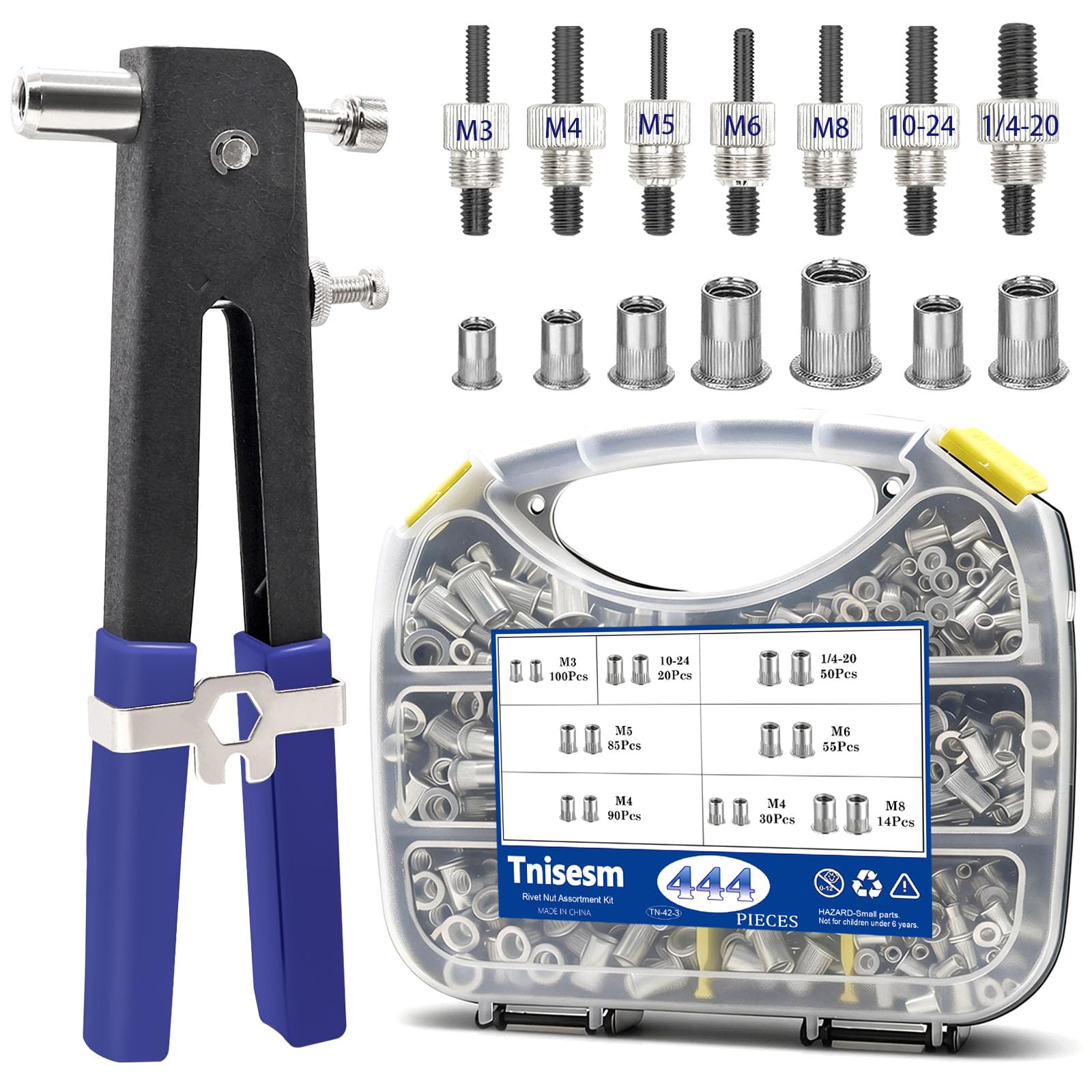 Photo 1 of Tnisesm Rivet Nut Tool Kit with 444 Metric Rivet Nuts