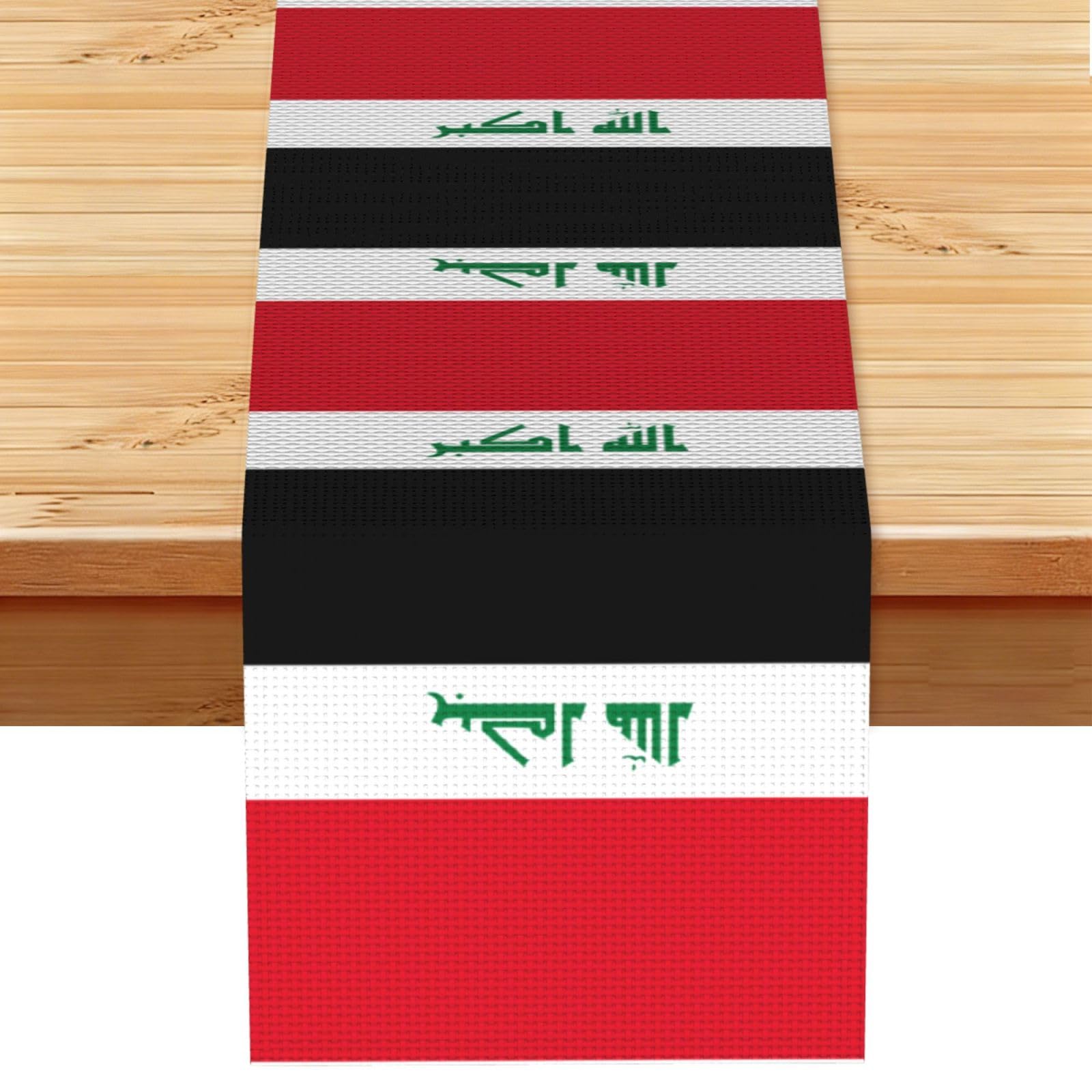 Iraqi flag Linen Feel Table Runner Wedding Party Home Decoration