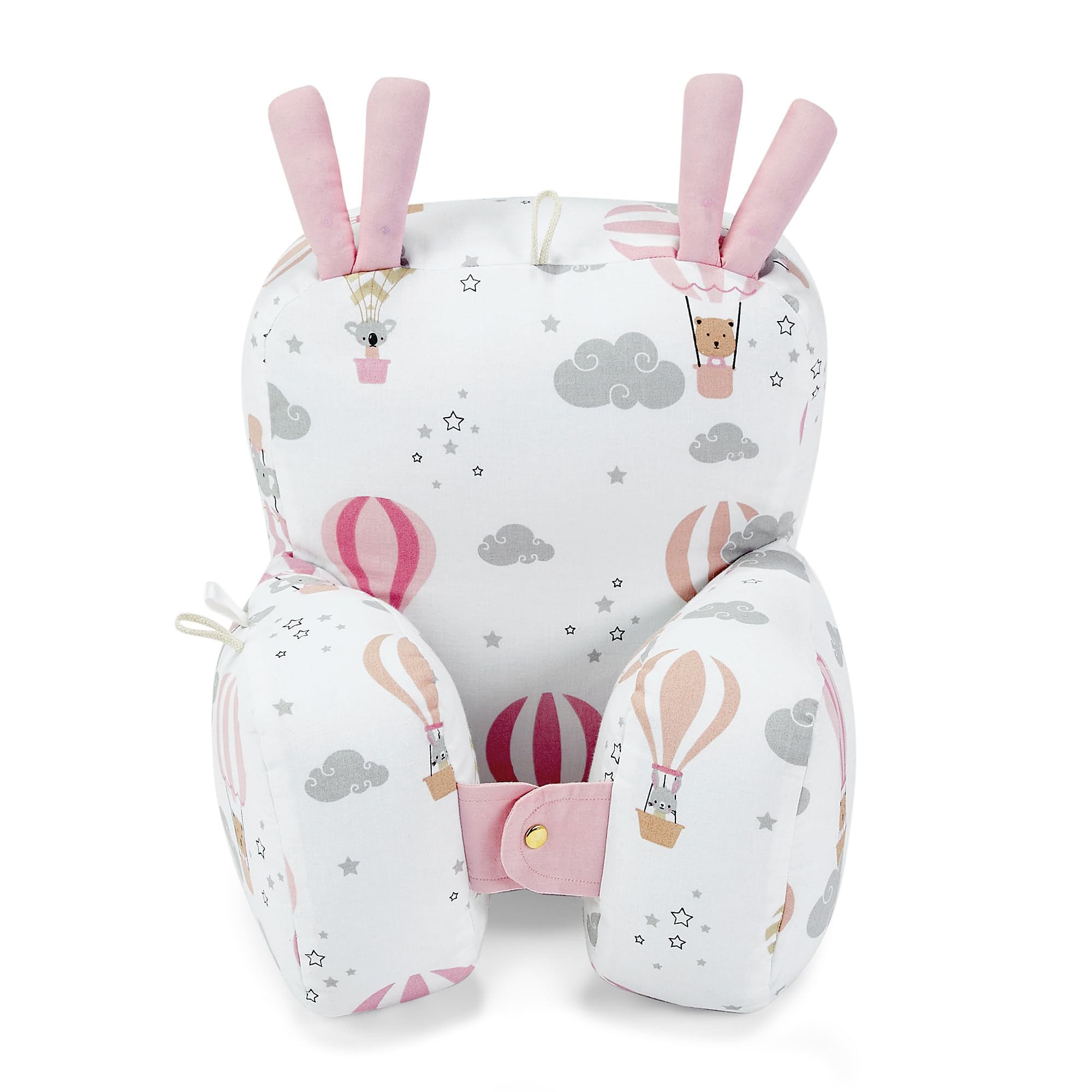 haus & kinder 100% Cotton Poplin Adjustable Pillow Cum Seat for 6 to 9 Months Head Protector for Safety Multi Color Size H 27cm W 25cm Tiny Journeys 1Pc-image-21