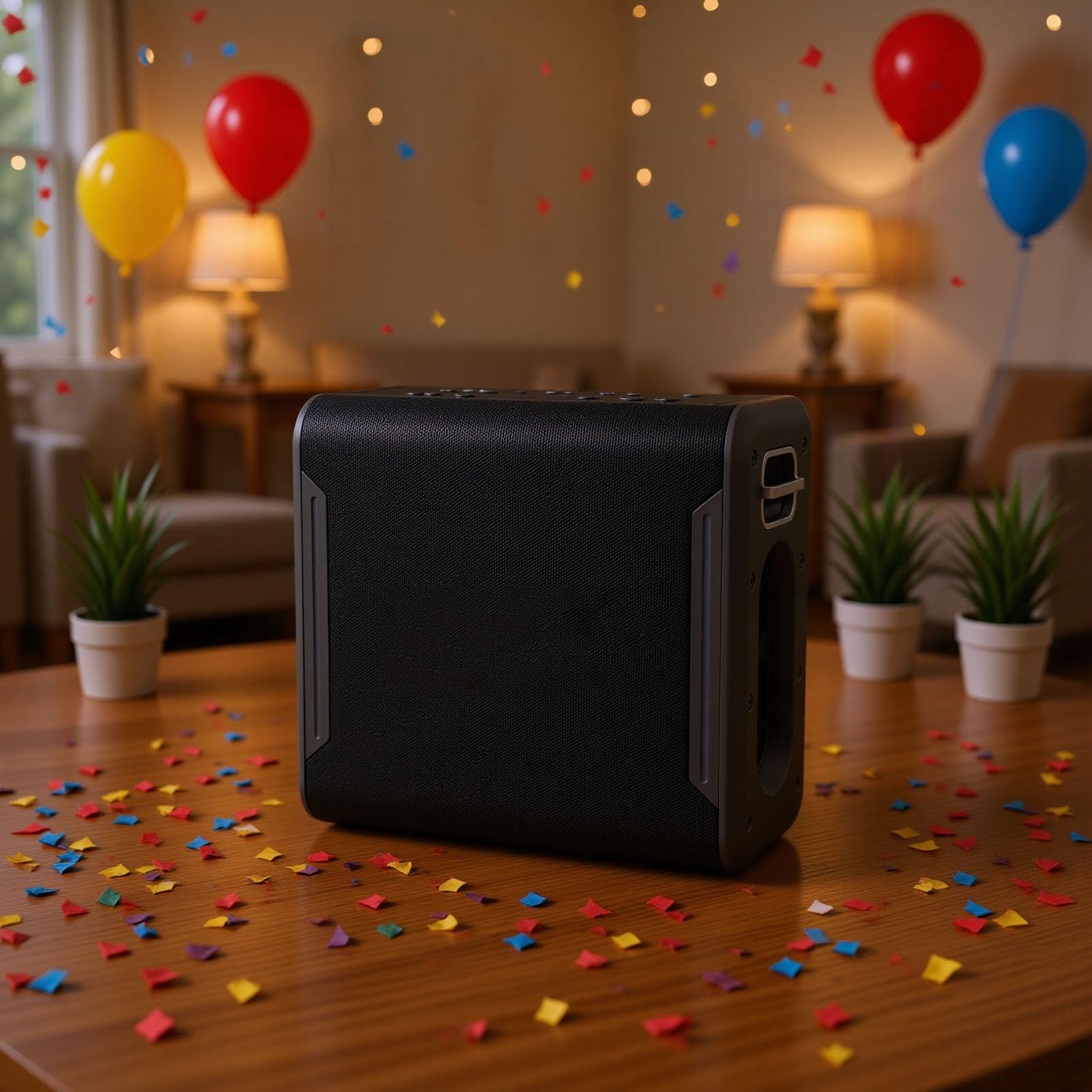 VBESTLIFE Karaoke Microfoni Wireless Altoparlante Bluetooth Portatile 60W con Luci LED, Stereo Resistente all'Acqua IPX6 per Feste di Adulti e Bambini, Batteria Doppia Maniglia da 4000mAh