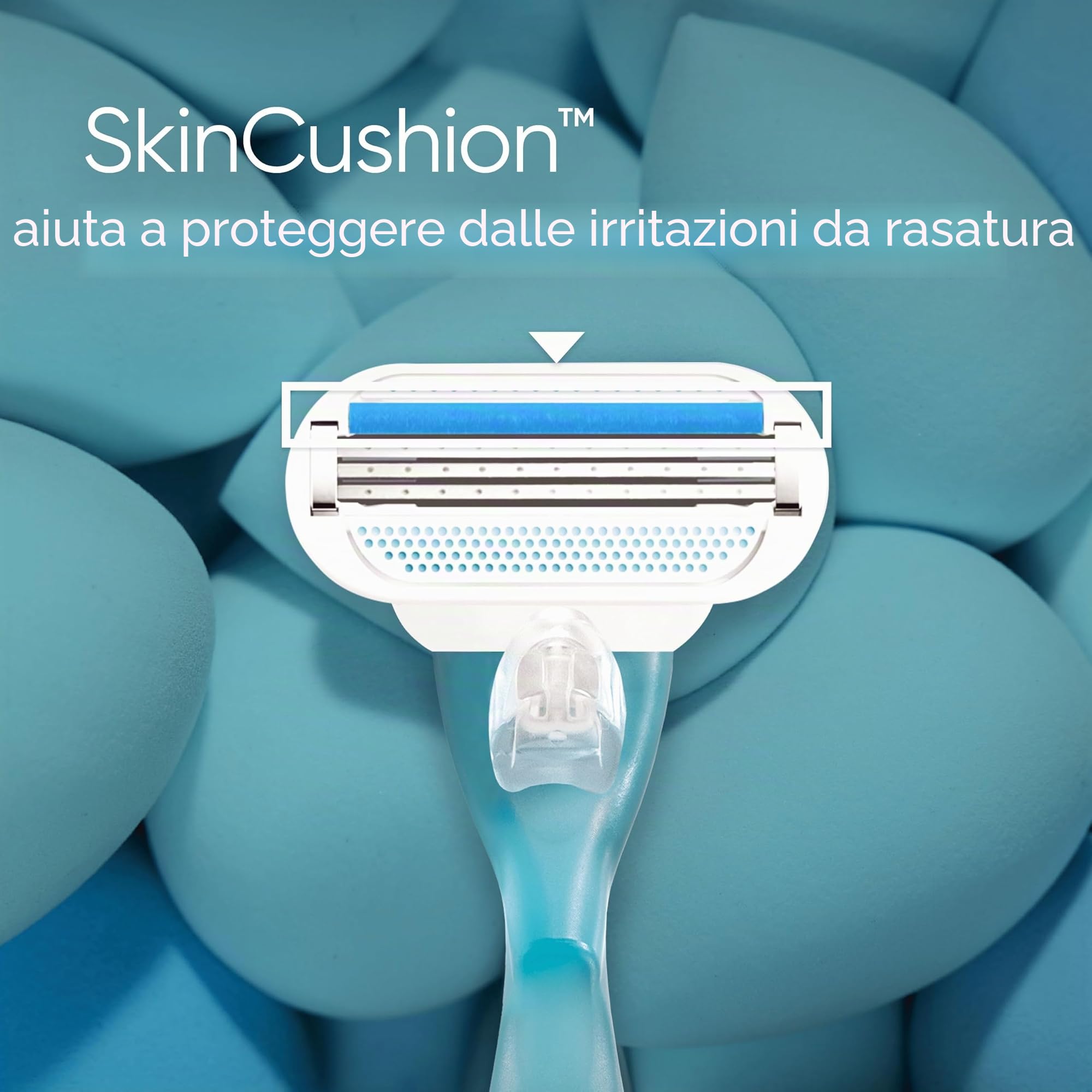 Gillette Venus Lame per rasoio lisce da donna, confezione da 12 ricariche, SkinCushion aiuta a proteggere dalle irritazioni da rasatura, confezione può variare