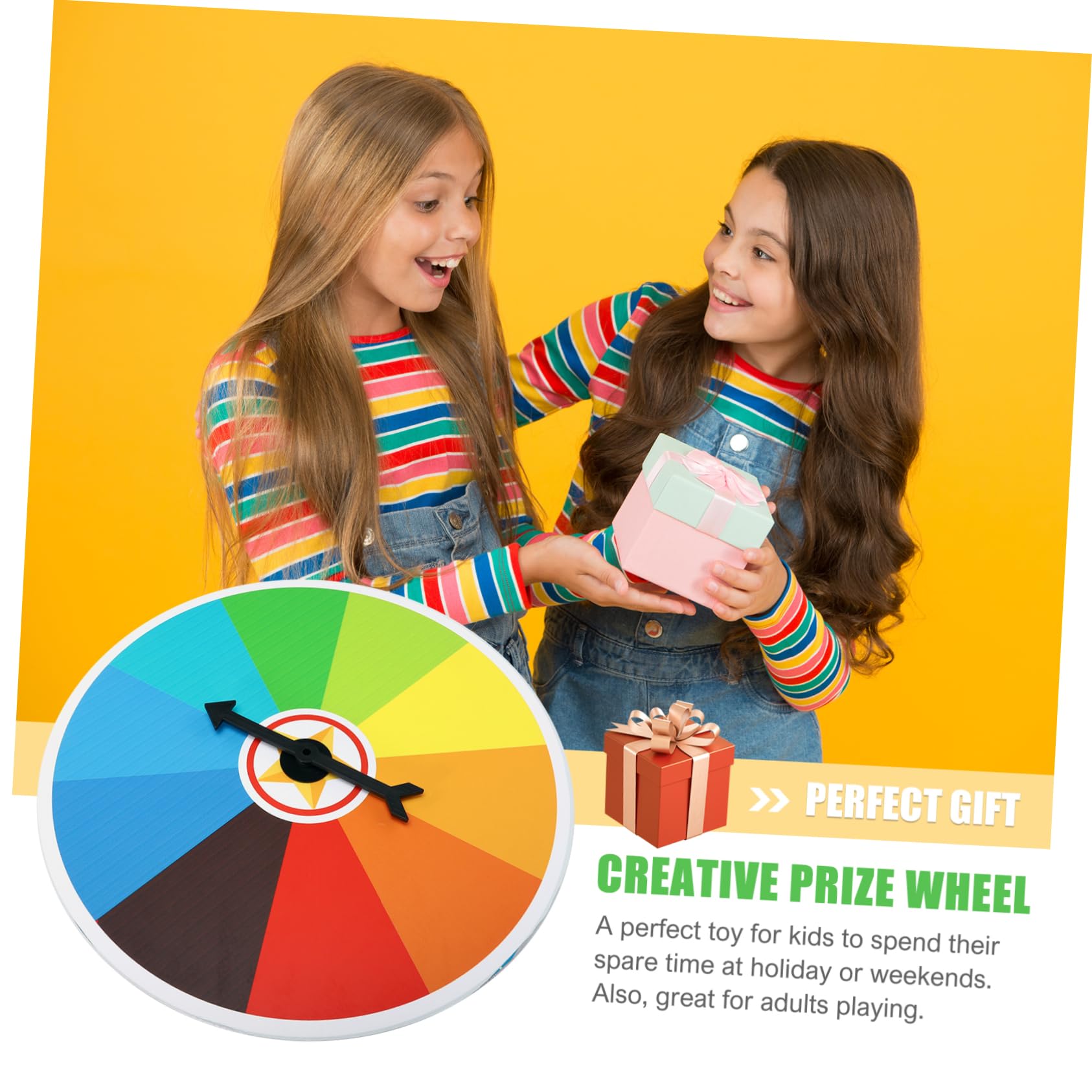 BRIGHTFUFU 1Pc Wall Mounted Game Wheel for Classroom Parties Events Lightweight Portable Easy to Clean for Birthday Prizes Entertainment