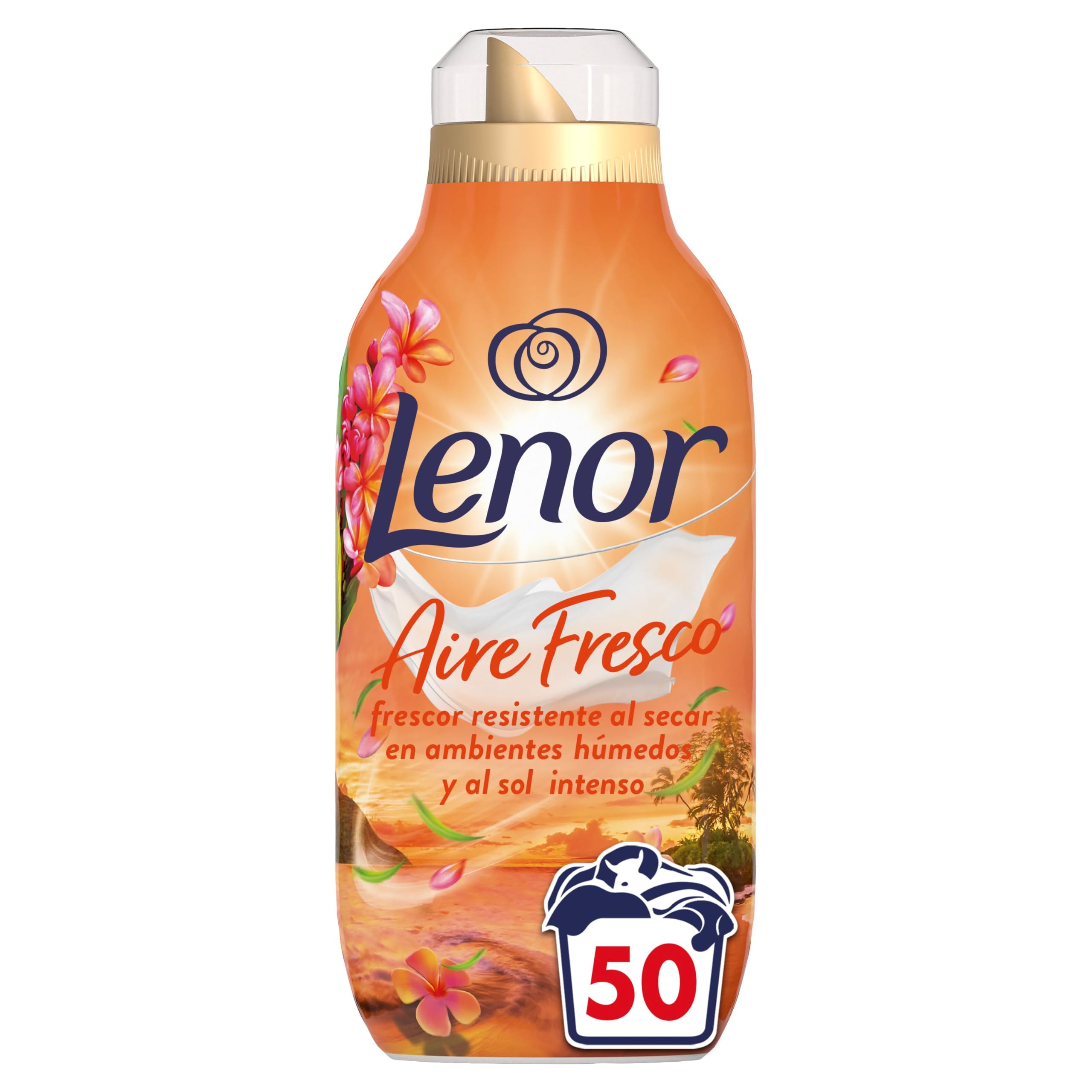 Lenor Aire Fresco Suavizante para ropa, 400 Lavados, Flores Tropical, 400 Lavados, Pack de 8, Frescor resistente al secado en ambientes húmedos o bajo el sol intenso