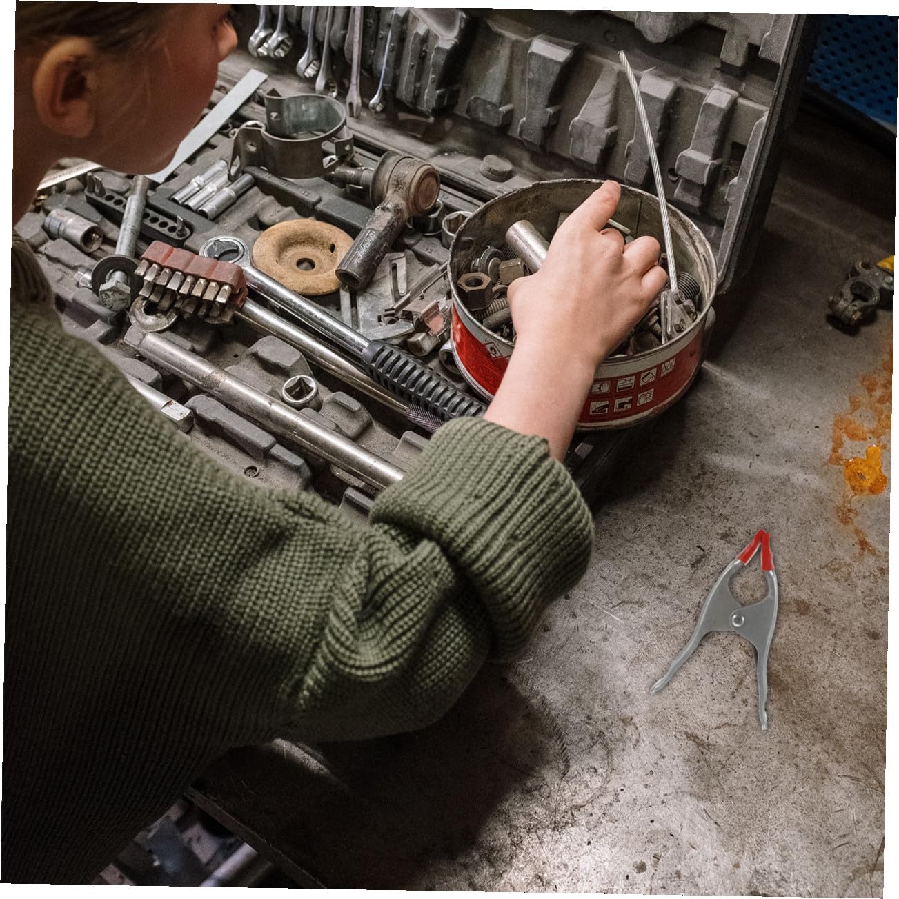 VALICLUD 10pcs A-shaped Iron Woodworking Spring Clamps Thickened A-type Carpentry Clips 6-inch Heavy-duty Fast Holding Tools for Wood and Stone Fixing