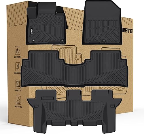 VIWIK Alfombrillas compatibles con Sorento 2016-2020 de 7 asientos, alfombrillas de automóvil para todo tipo de clima, el juego completo incluye 123