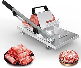 PAYISHO Manual Frozen Meat Slicer Stainless Steel Meat Cleaver for Frozen Meat，Food Slicer Slicing Machine for Home Cooking BBQ Hot Pot