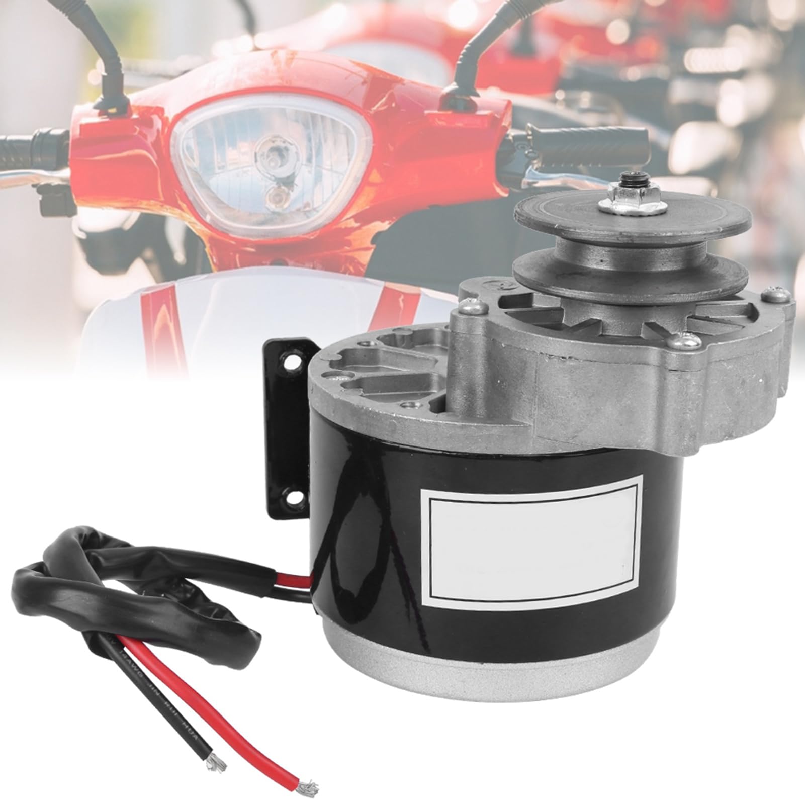 Wytrzymałe Koło Pasowe z Czystej Miedzi 12 V 250 W Motoreduktor z przekładnią pasową o Wysokiej Wydajności Silnik o Niskim Poziomie Hałasu i Niskim Napędzie Motoreduktor z Kołem Pasowym