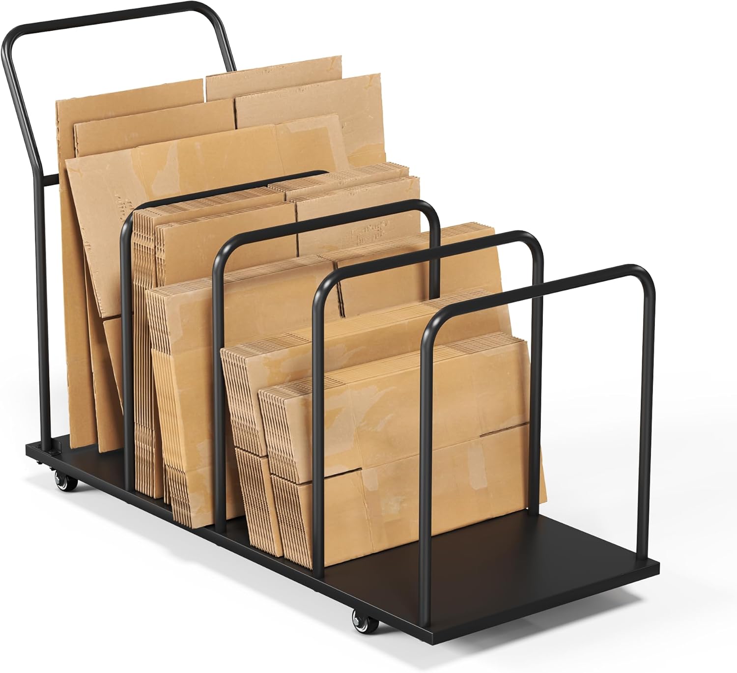 Carton Stand,Metal Carton Cart Stand,Heavy Duty Portable Carton Stand with Wheels & Handle for Home Supermarket Warehouse Commercial