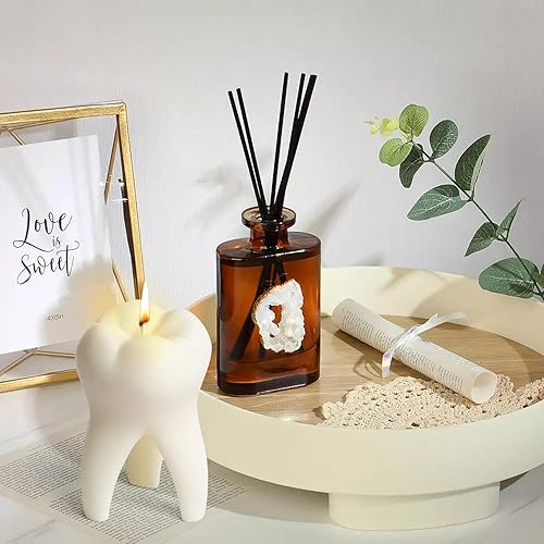 Miniatura 3 de Zainpe Vela perfumada de dientes lechosa para habitación dental decoración estética de vainilla velas aromáticas de cera de soja natural de larga