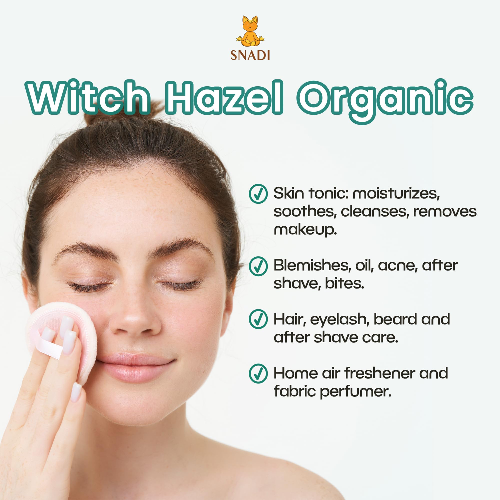 Snadi 250 ml, Witch Hazel Water, Organic Witch Hazel, promotes blood circulation, treats varicose veins and acts as a heal - Image 4