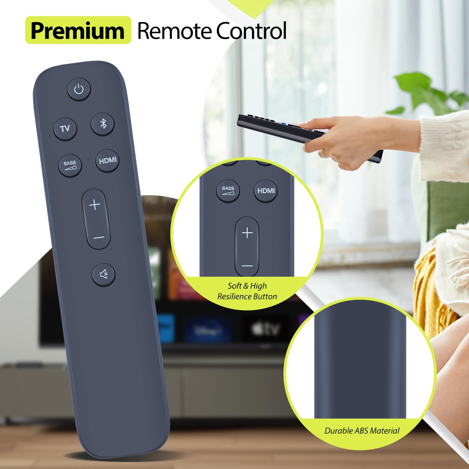 Telecomando di ricambio per JBL Bar 5.1 Surround Soundbar System JBL2GBAR51IMBLKAM