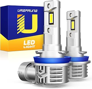Fahren H11 LED Headlight Bulbs 2023 Upgraded, H9 H8 LED Light Bulbs 18000 Lumen 600% Brighter Than Halogen Replacement 6500K Cool White, IP68 Waterproof, Pack of 2