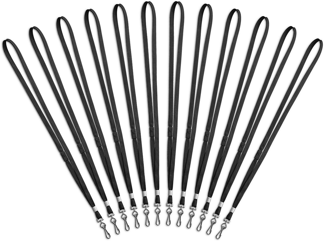STAPLES Breakaway ID Badge Lanyards, Black – Safety Lanyards for Work & School, 12-Pack