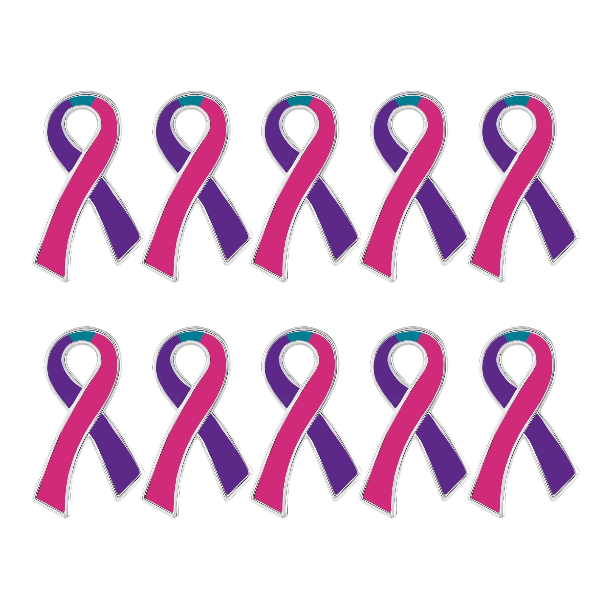 Ribbon Pins 1/5/25/100 for Cancer &amp; Disease Awareness - Various Causes - Bulk Quantities Available for Support Groups and Fundraising