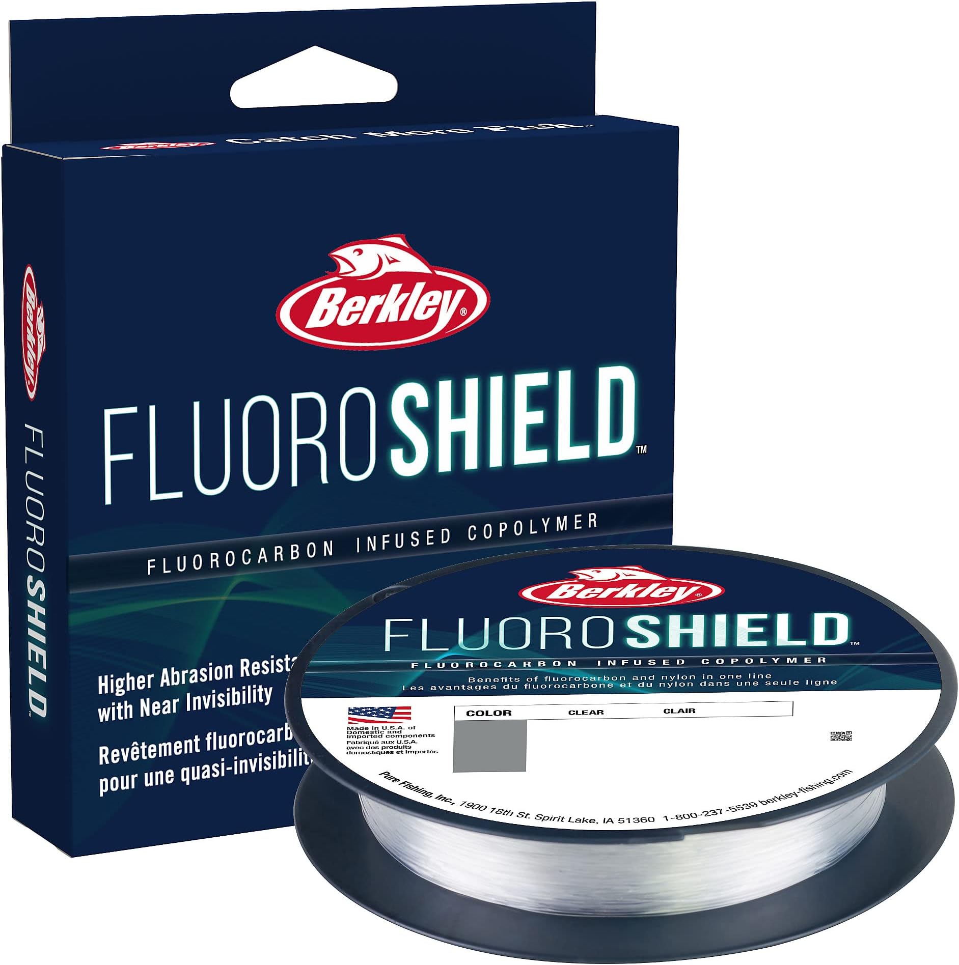 FluoroShield Fluorocarbon Fishing Line, Clear