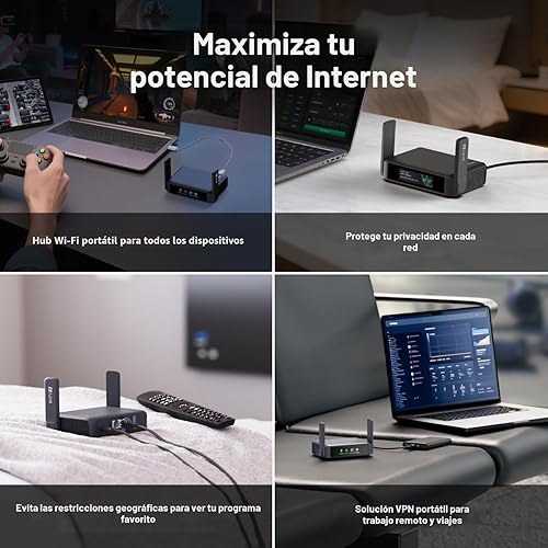 Miniatura 5 de GL.iNet GL-BE3600 (Slate 7) Router Portátil de Viaje, Wi-Fi 7 de Doble Banda en Bolsillo, Router 2.5G, Routers VPN Portátiles WiFi para Viajes