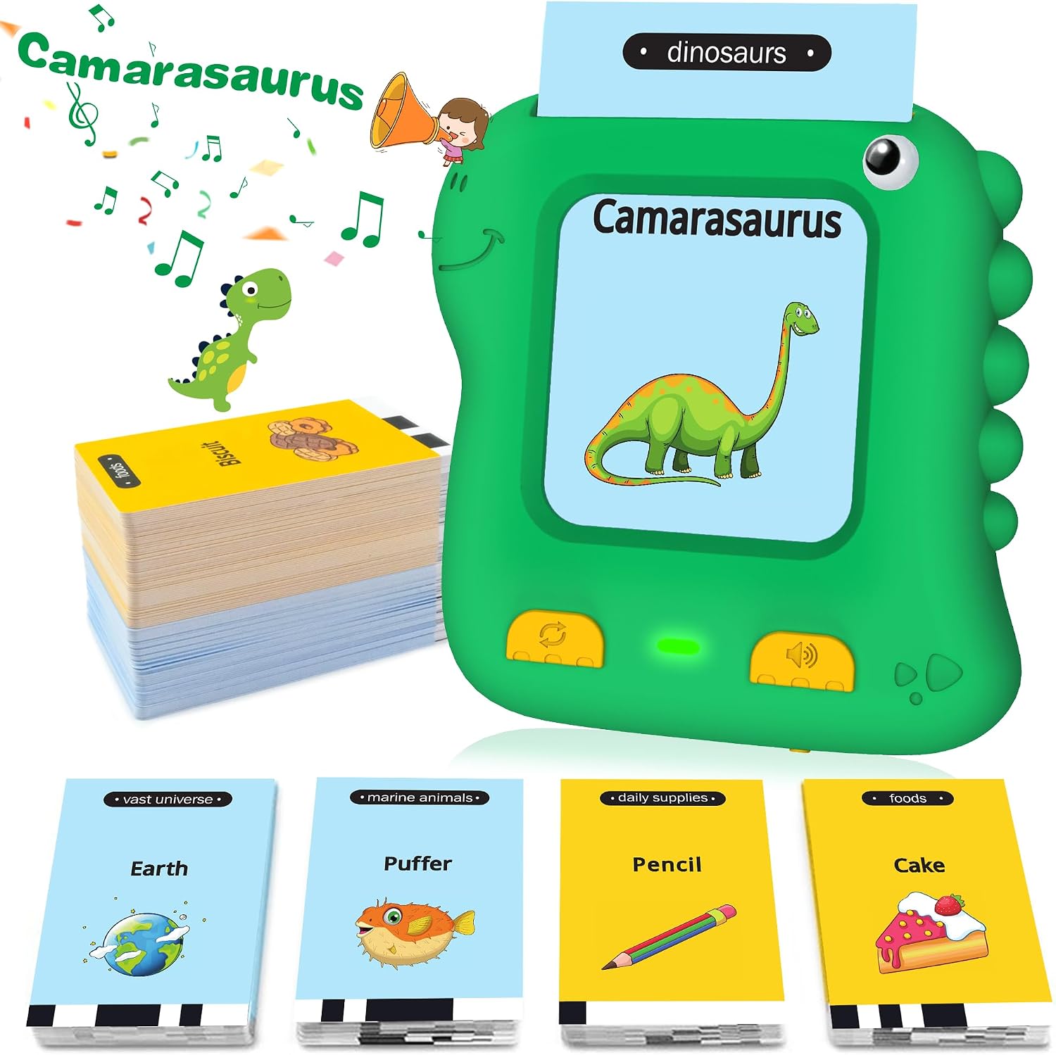 Toddler Toys for 2 3 4 5 Year Old Boys Girls, Richgv Pocket Speech Flash Cards Dinosaur Toys 2 Year Old Boy Girl Birthday Gifts Preschool Speech Development Toys Autism Sensory Toys Travel Essentials