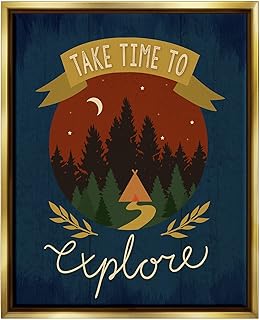 Stupell Industries Time To Explore Woodland Adventure Nighttime Scene, Design by Louise Allen