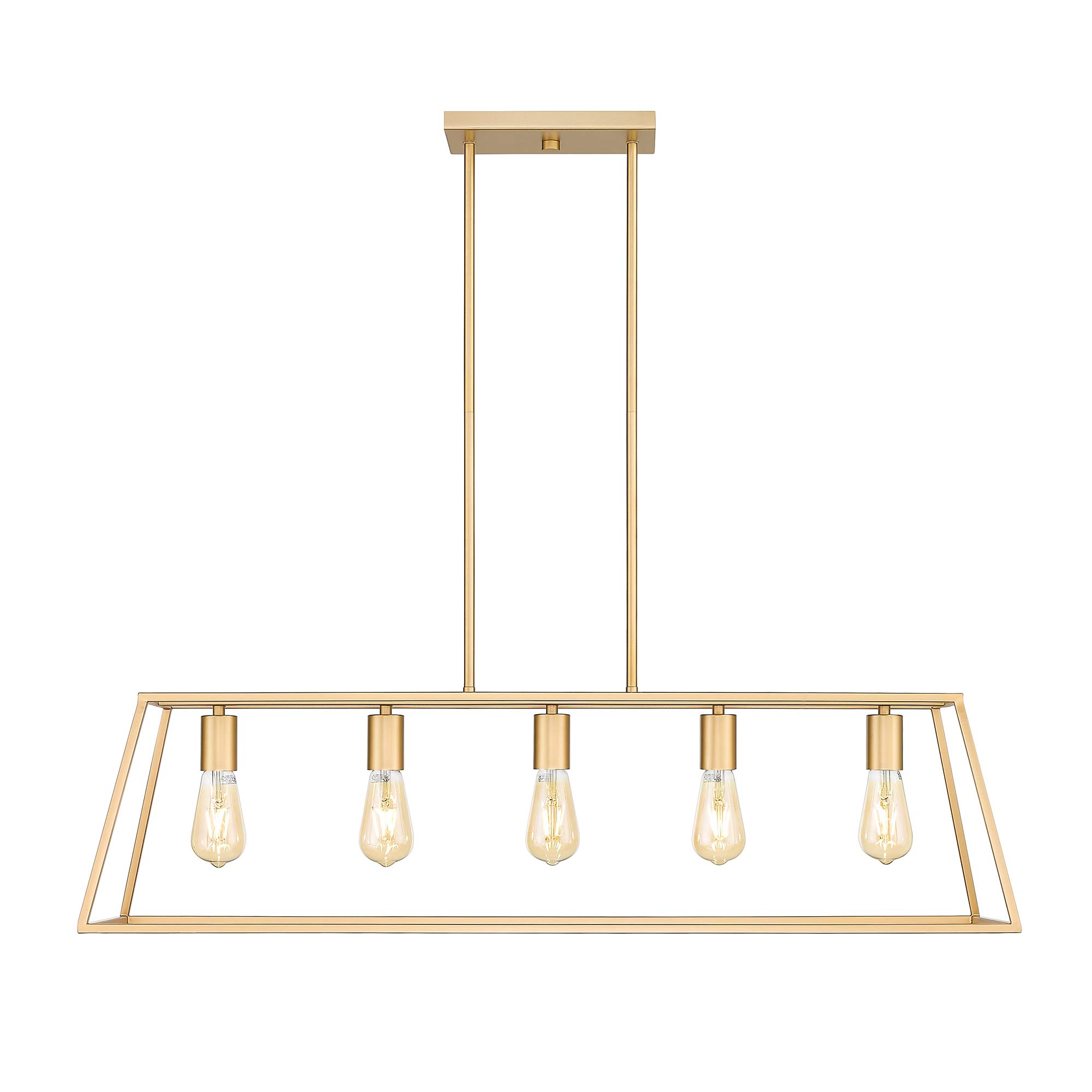 Photo 1 of *MISSING ITEMS* Ove Decors Adele 5-Light 38 in. Ceiling Pendant Light in Brushed Gold Finish in. Ceiling Pendant Light in Brushed Gold finish 5 Lights