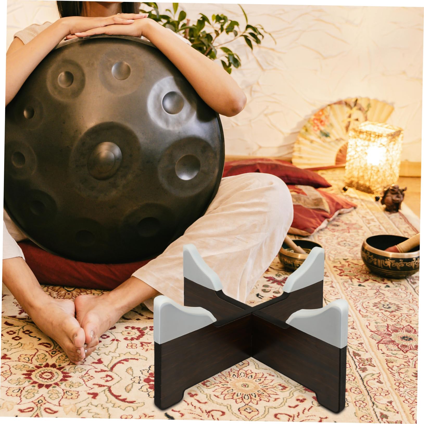 Support Support Pliable en Bois pour Handpan pour Tambour à Langue