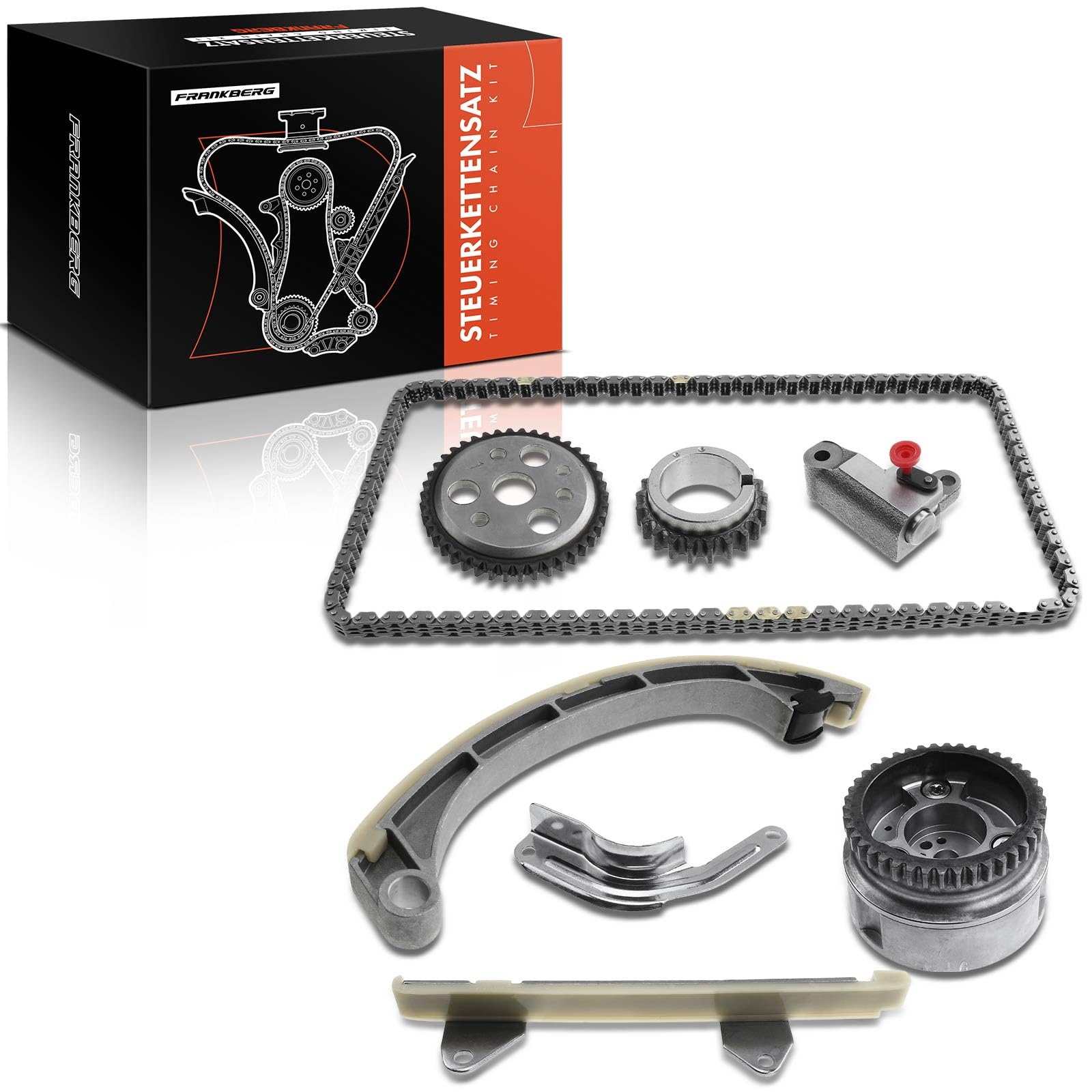 Frankberg Kit catena di distribuzione 8 pezzi 1350623020 | Compatibile con: S.i.r.i.o.n M3, YRV M2, T.e.r.i.o.s F7 J2, Scatola Extol, Yaris P1, Extol Bus S22 S23, Materia M4