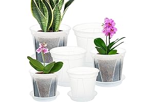7/6/4.7 Inch Clear Plastic Planter Pots with Drainage Holes