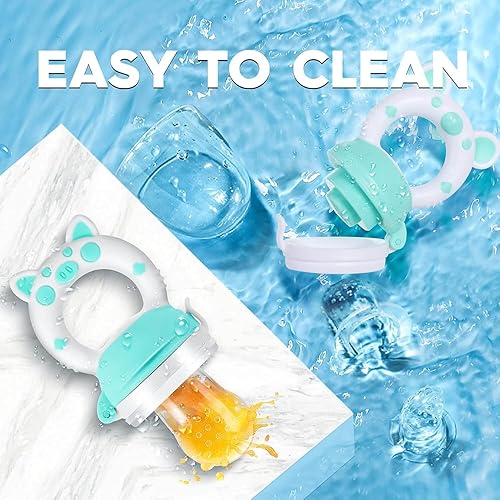 Miniatura 5 de Chupete alimentador de frutas para bebés, chupetes de dentición fresca, juguete mordedor de dentición de frutas para bebés de 3 a 24 meses, 6 bolsas