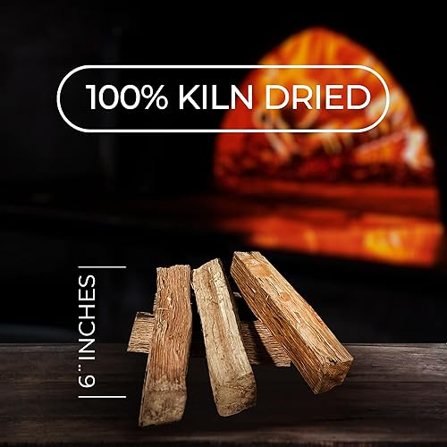 Miniatura 2 de EASYGO PRODUCTS Stix-Pizza - Estufa de horno de madera, 6 pulgadas, 100% roble seco al horno, para cocinar, asar a la parrilla, ahumar y barbacoa en