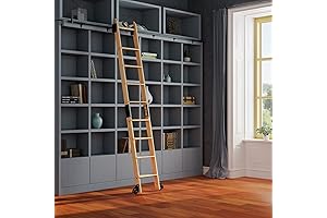 Versatile Rolling Library Ladder Kit: Enhancing Your Home Library with Convenience and Style