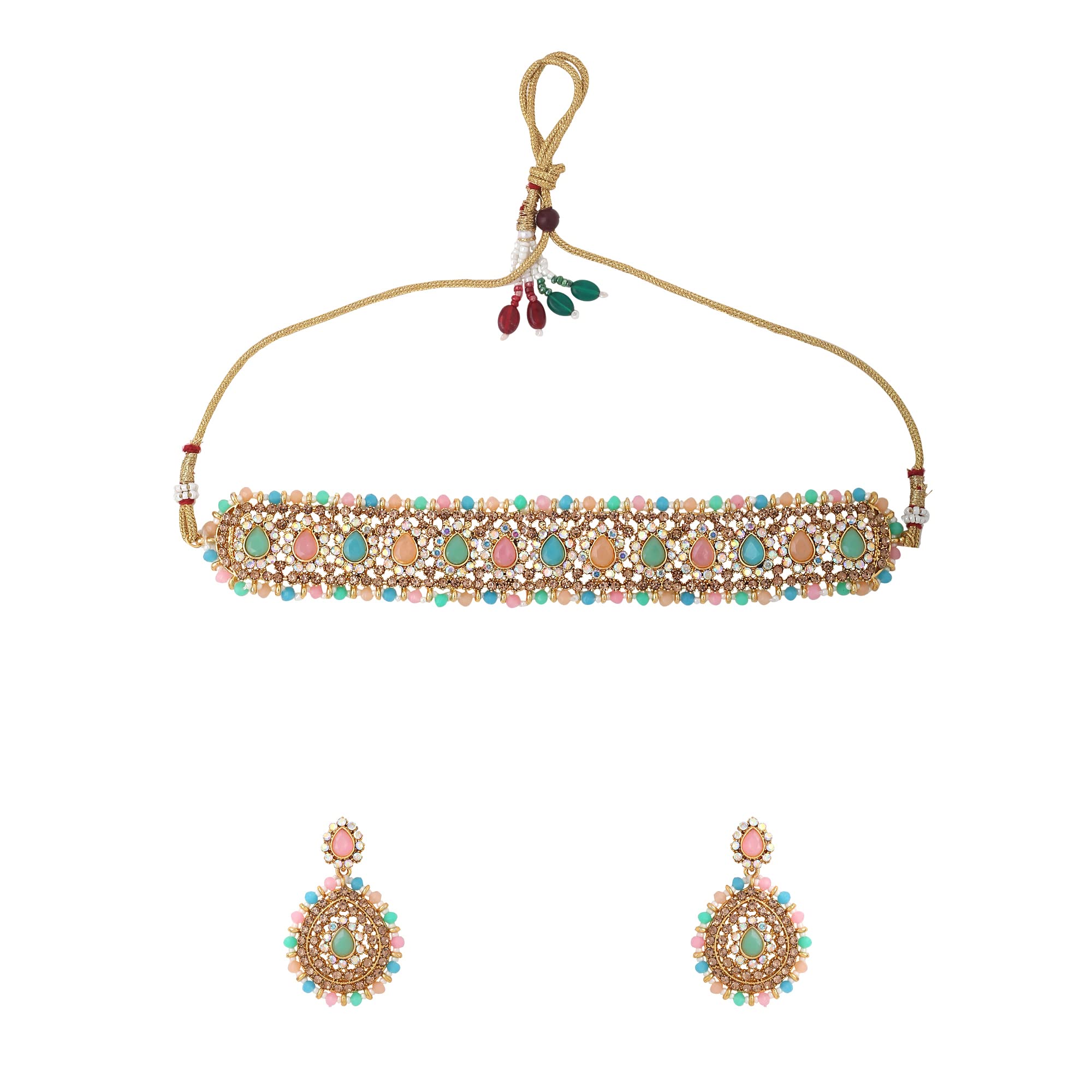 Yellow Chimes Jewellery Set for Women and Girls Beads Necklace Set for Women | Gold Tone Multicolor Beads Beaded Choker Necklace Set | Birthday Gift for girls and women Anniversary Gift for Wife (B0C45PPBDN) Amazon Price History, Amazon Price Tracker