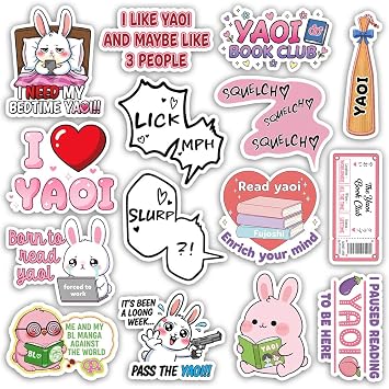 TODOLIA 15Pcs-3in Funny Yaoi Sticker Pack، Omegaverse Gay BL Manhwa Manga Anime Yaoi Sticker، Fan Girl Fujoshi Gift، BL Manhwa Decoration لمركبات خوذة زجاجة المياه المكتبية للكمبيوتر المحمول والكمبيوتر اللوحي