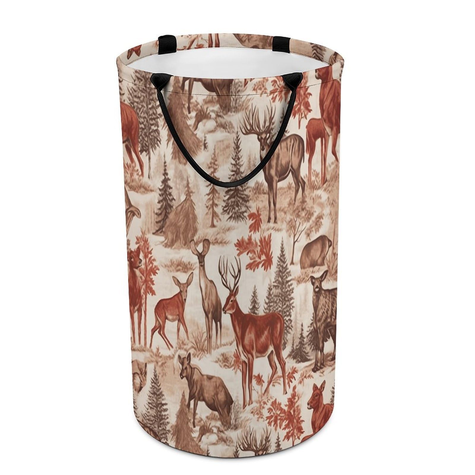 Animal Wilderness Bear Deer Dirty Clothes Basket Large Capacity Laundry Basket Freestanding Laundrys Hampers Tall Collapsible Clothes Hamper for Blankets Toys