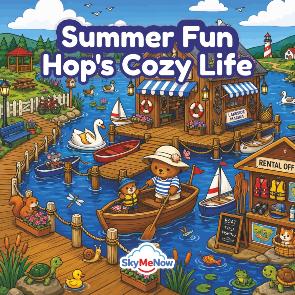 Hop's Cozy Life: Summer Fun: 50 Cozy and Detailed Summer Coloring Pages for Relaxation and Creativity