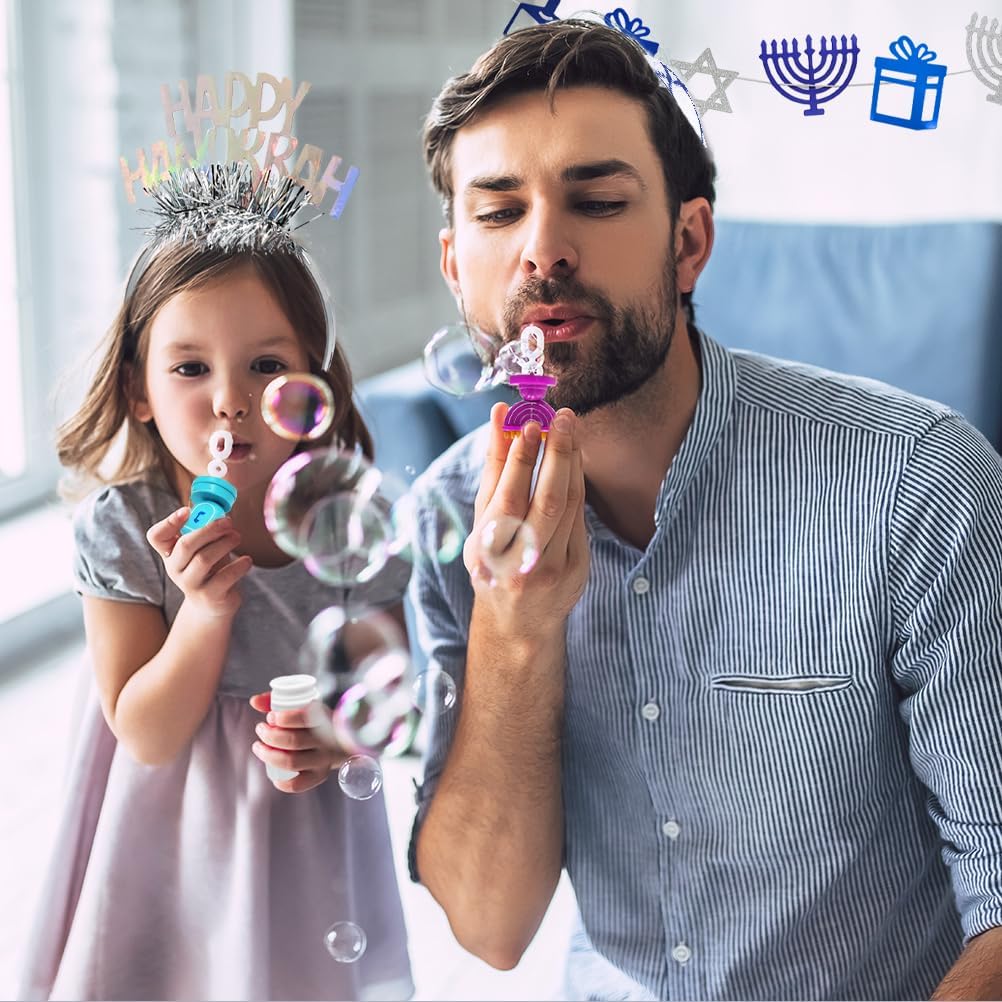 The Dreidel Company 2-Pack Happy Hanukkah Headband, Toy, Dreidel, Menorah (Pack of 2)