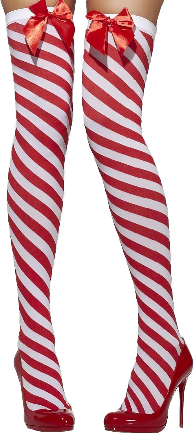 Smiffy's Women's Opaque Hold-Ups Striped