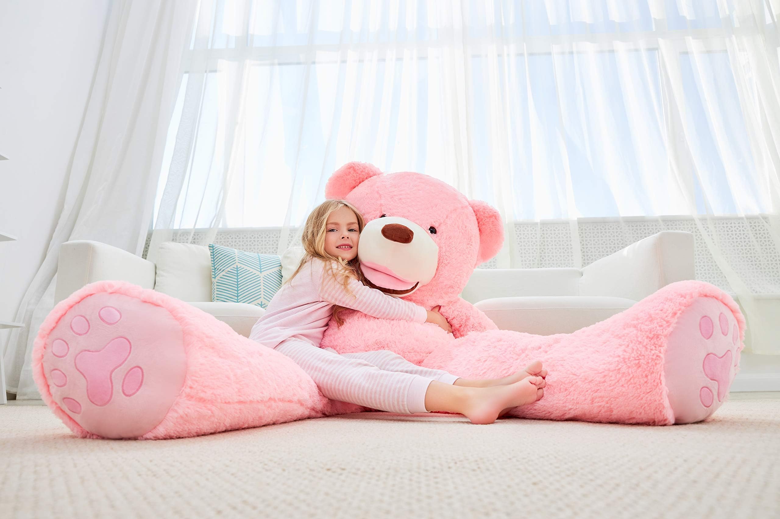 Amazon.com: IKASA Giant Teddy Bear Plush Toy Stuffed Animals (Pink