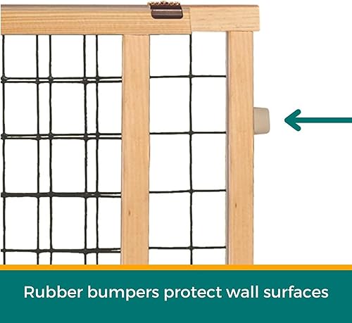 Vista 6 de MYPET Extra-Wide Wire Mesh Dog Gate: 29.5-50" Wide. Pressure Mount. No Tools Needed. Puppy Gate 31" Tall, Expandable, Durable Pet Gates for