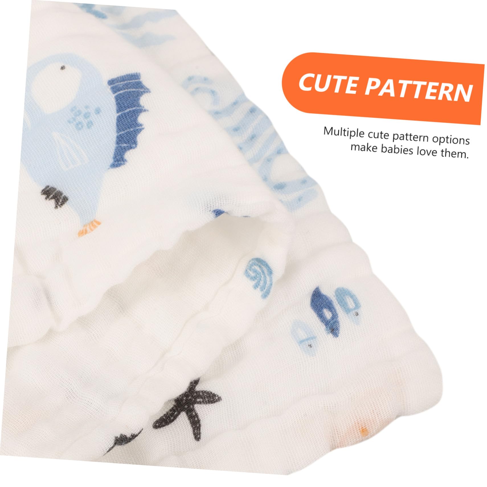 ORFOFE 6 piezas Pañuelos de Niña de Muselina Algodón con Dibujos Animados Toallitas Absorbentes para Saliva y Babero Toallas Reutilizables para Niñas