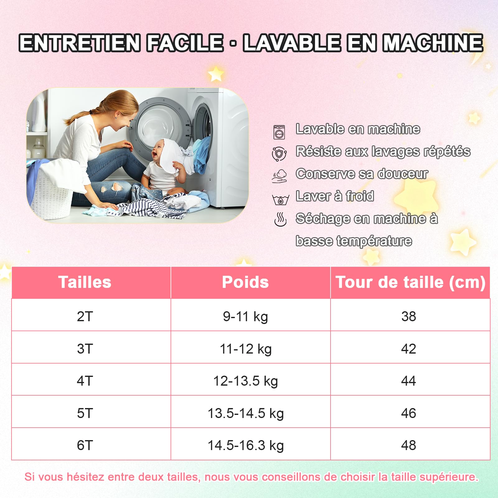 FLYISH DIRECT Culottes Apprentissage Lavable, Absorbant Culottes Enfant Apprentissage pour Fille et Garçon en Cotton, Style Slip, Rose, 2 Ans