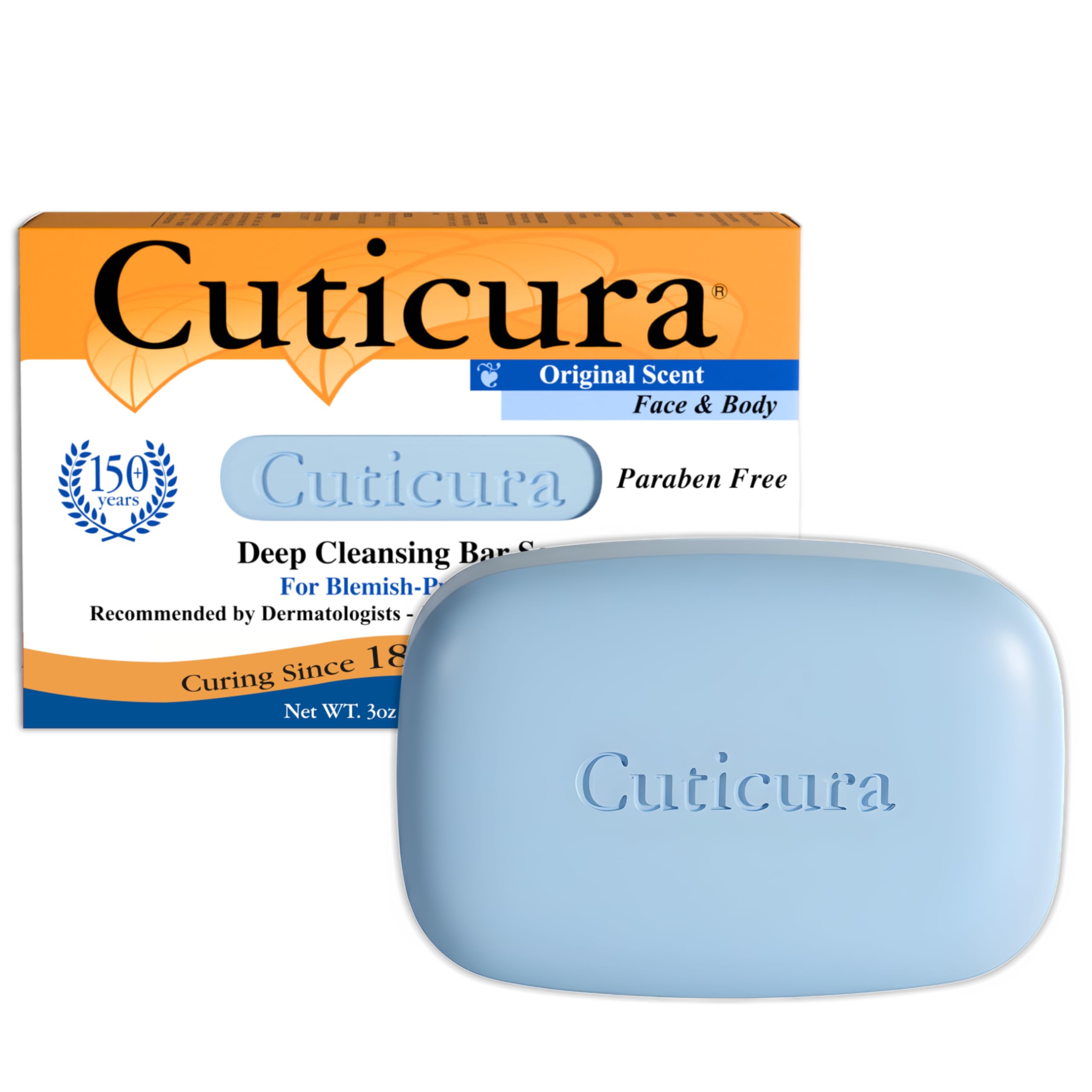 Cuticura Official Deep Cleansing Face and Body Soap - 3 oz Pack of 1