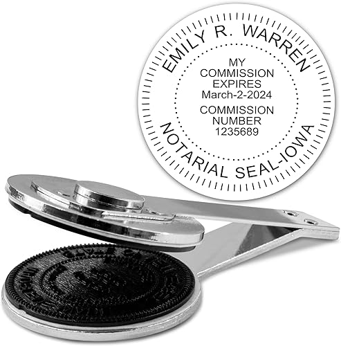 Miniatura 210 de MaxMark Sello redondo preentintado para el estado de Arkansas Ronda pre-entintado sello,Grabador de escritorio,Solo inserto de escritorio,Grabador