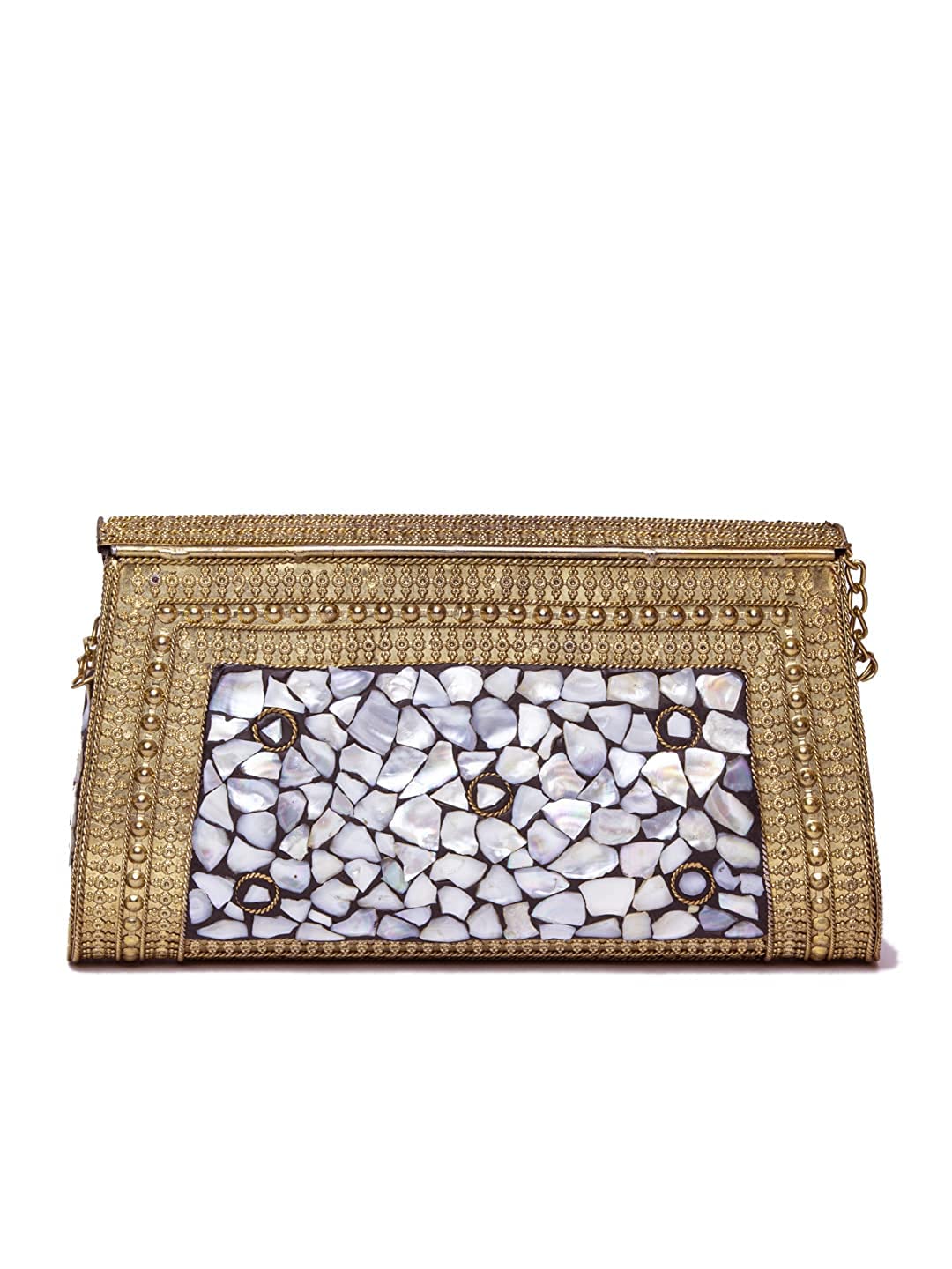 SHAKUNTLA VINTAGE Multi Colour Metal Sling Bag Purse Clutch 4