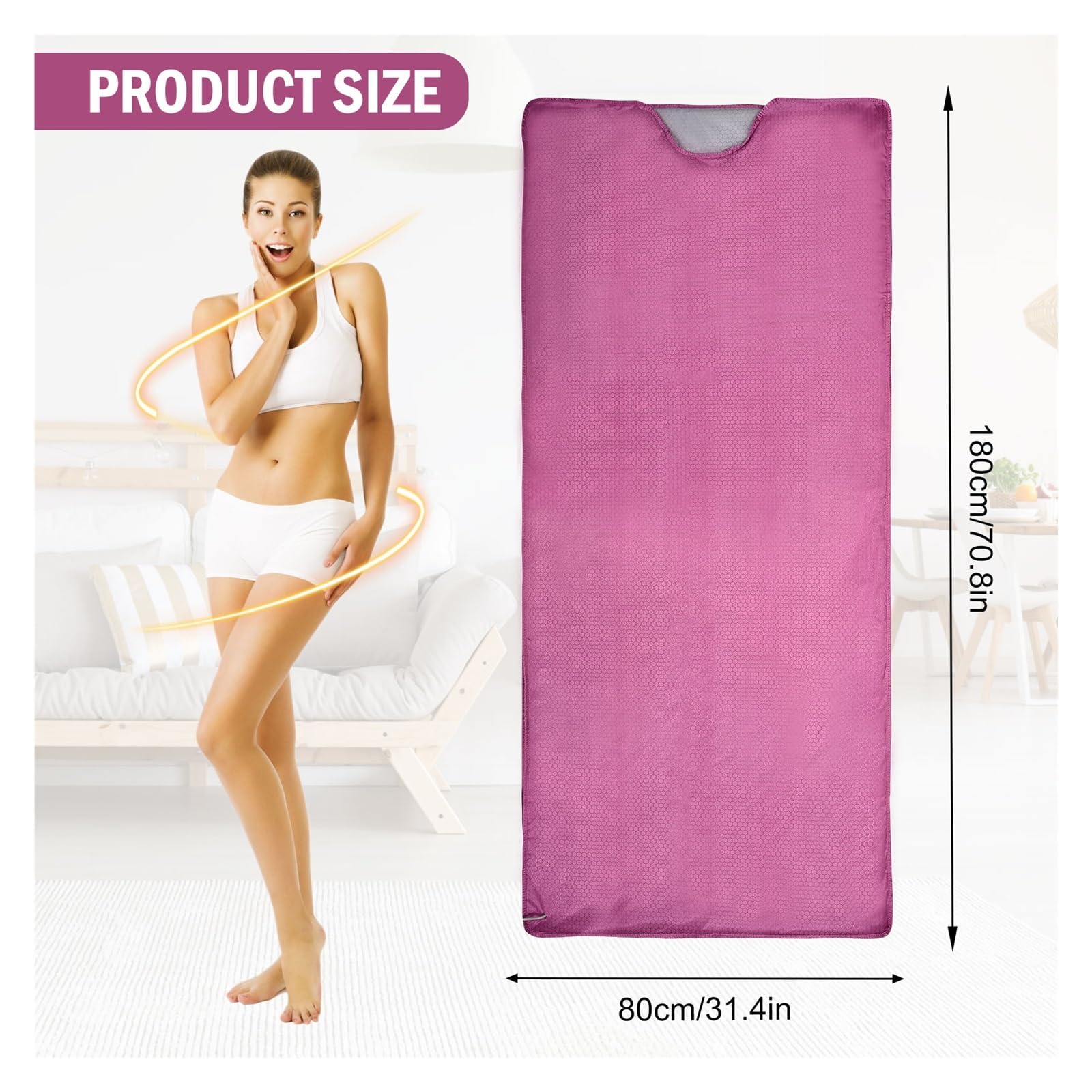 Sauna Portable, Couverture de sauna chauffante infrarouge professionnel, couverture de sauna amincissante for brûr s graisses du spa à domici, couverture de thérapie de désintoxication de remise en fo