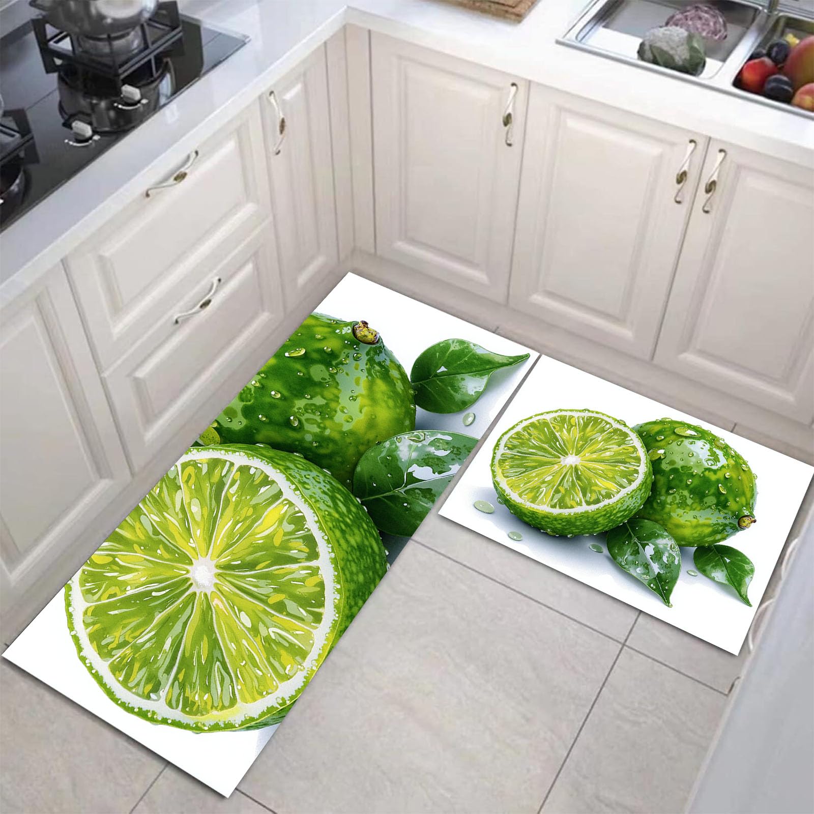 Tapetes de cocina resistentes a las manchas y alfombras lavables para pasillos