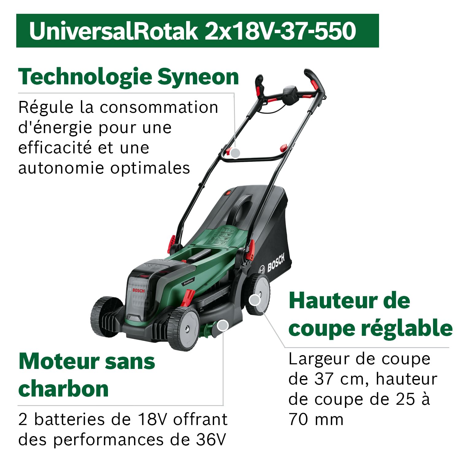 Bosch Home and Garden UniversalRotak 2x18V-37-550 EU