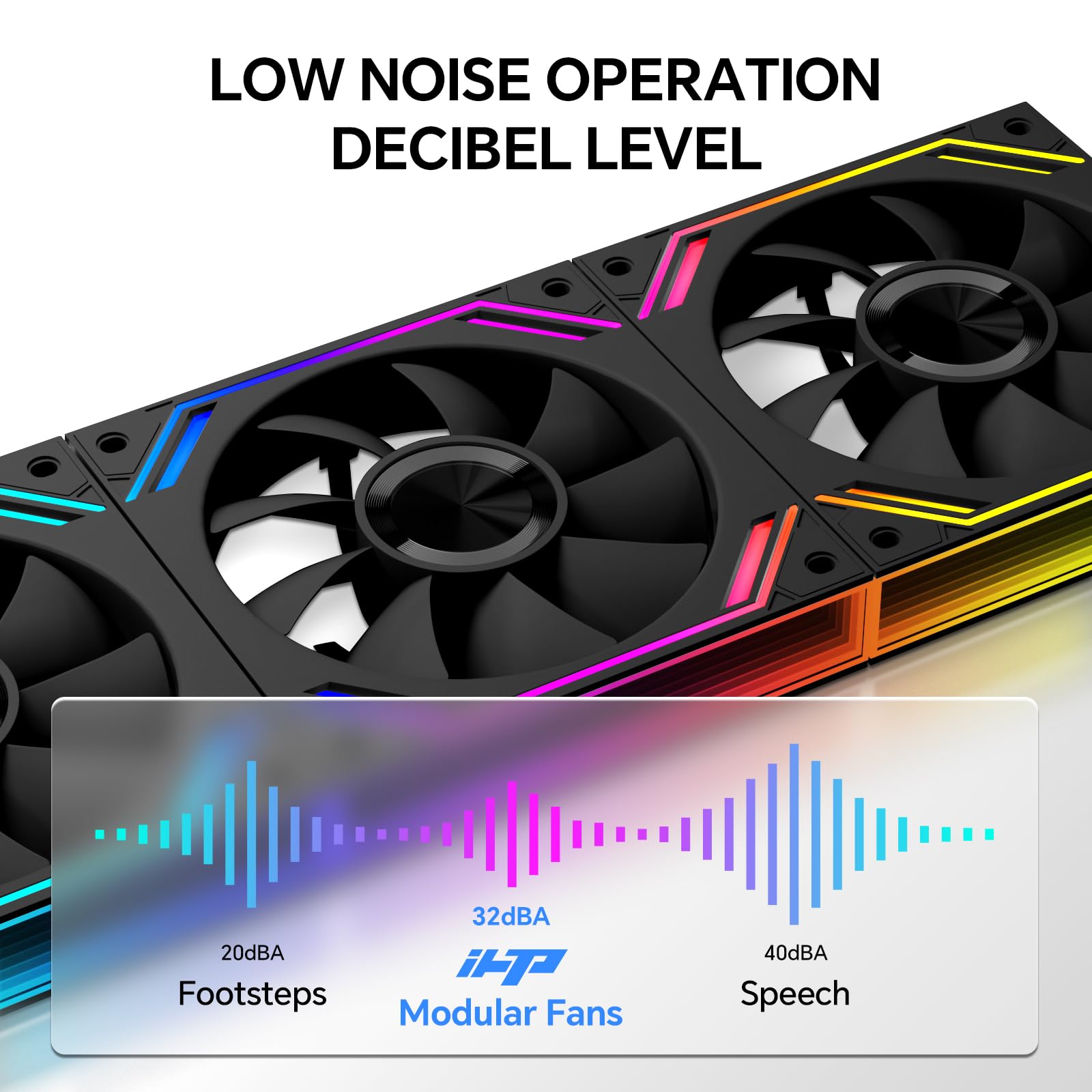 G120Pro - Paquete triple de ventiladores ARGB de conexión en cadena de margaritas de 120 mm, para enfriador de carcasa de computadora