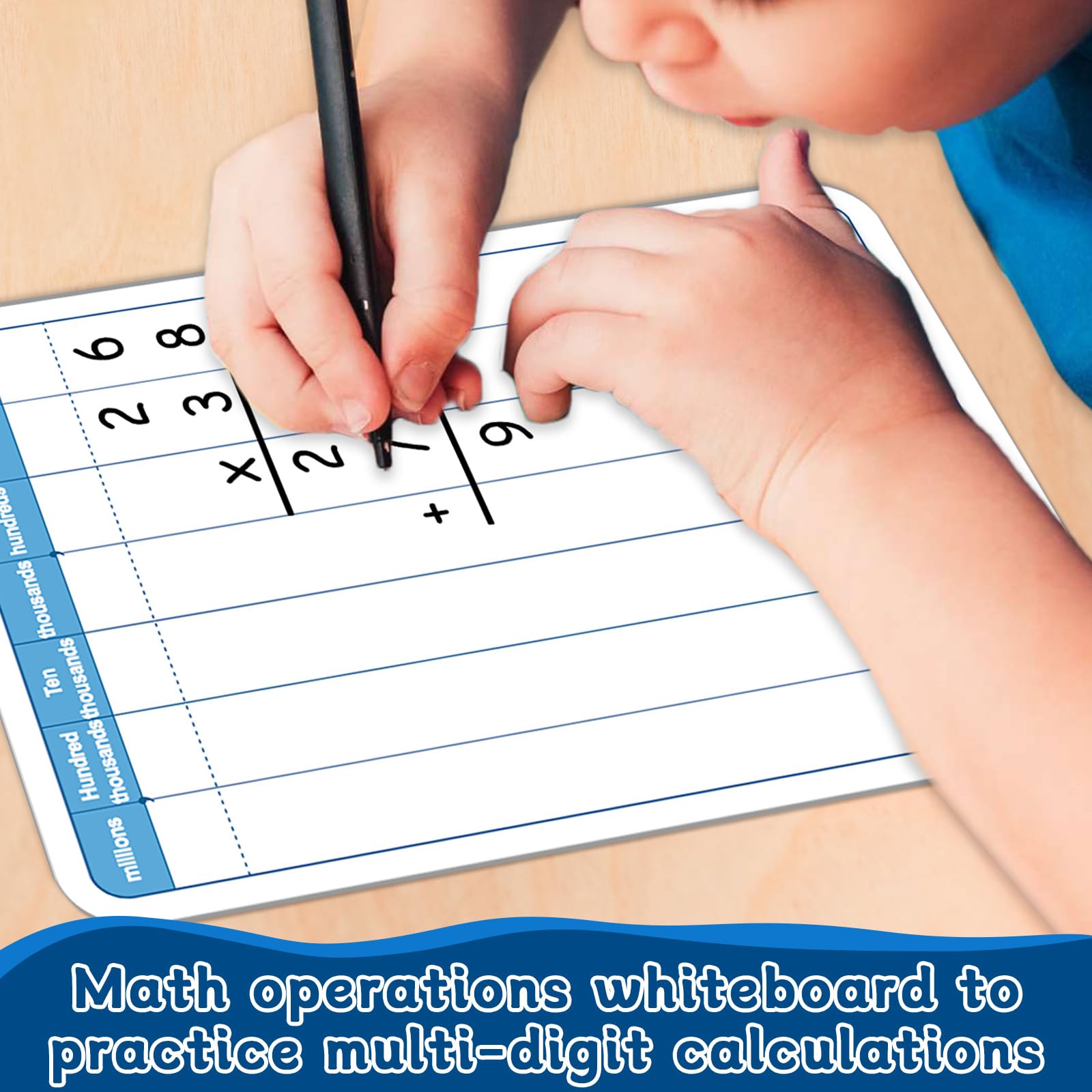 Snapklik.com : 24 Pack Long Division Whiteboard For Kids Teaching ...