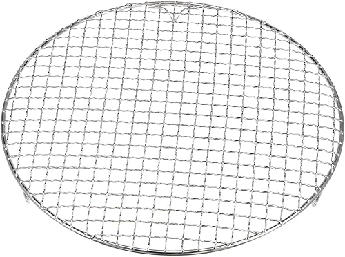 Miniatura 3 de Rejilla redonda de acero inoxidable de 11.6 pulgadas con alambre cruzado para parrilla, rejilla de refrigeración al vapor, rejilla de cocción con
