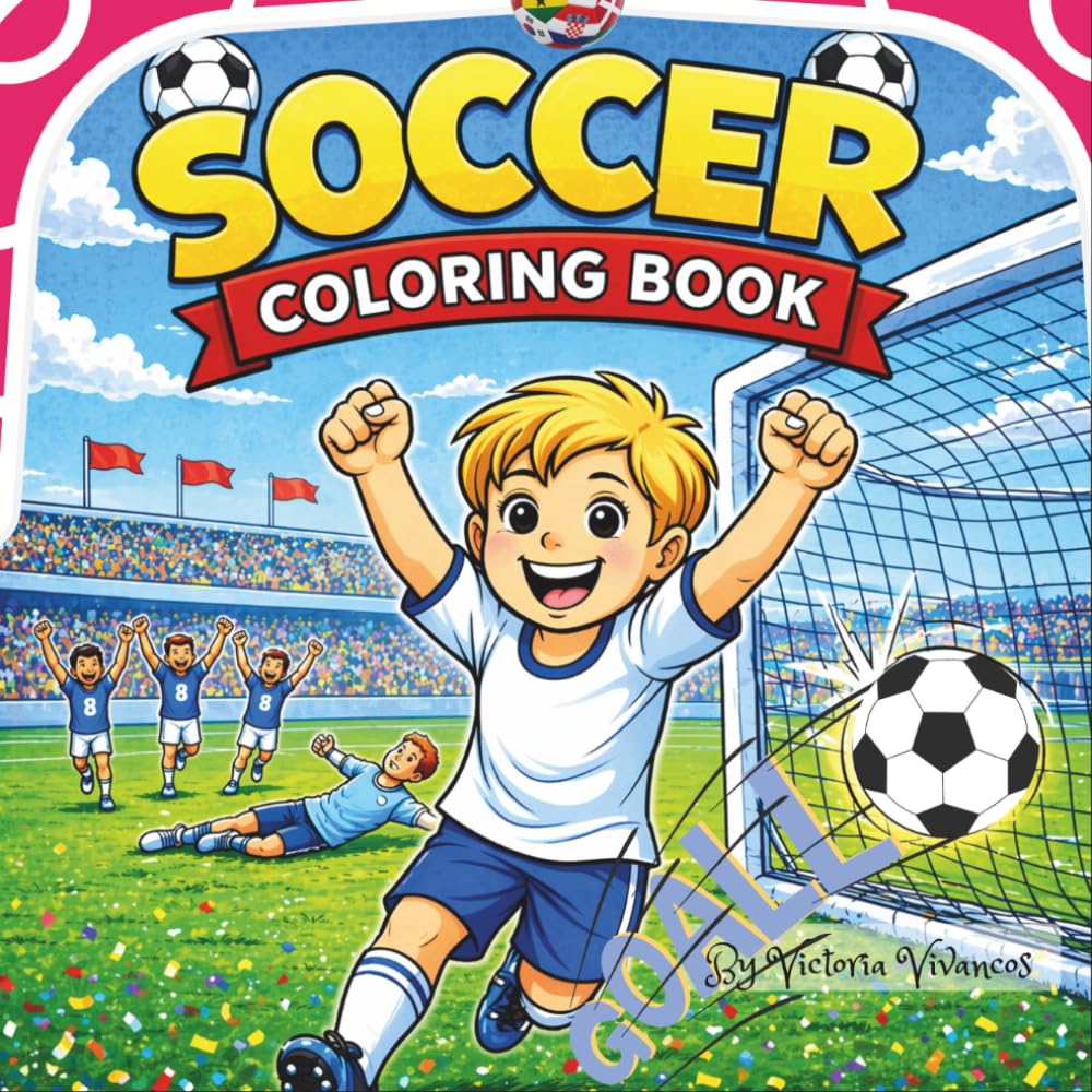 Soccer Coloring Book: Simple & Fun Soccer Coloring Book for Kids